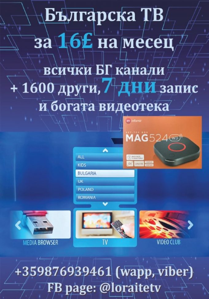 ТЕЛЕВИЗИЯ ПРЕЗ ИНТЕРНЕТ – IPTV